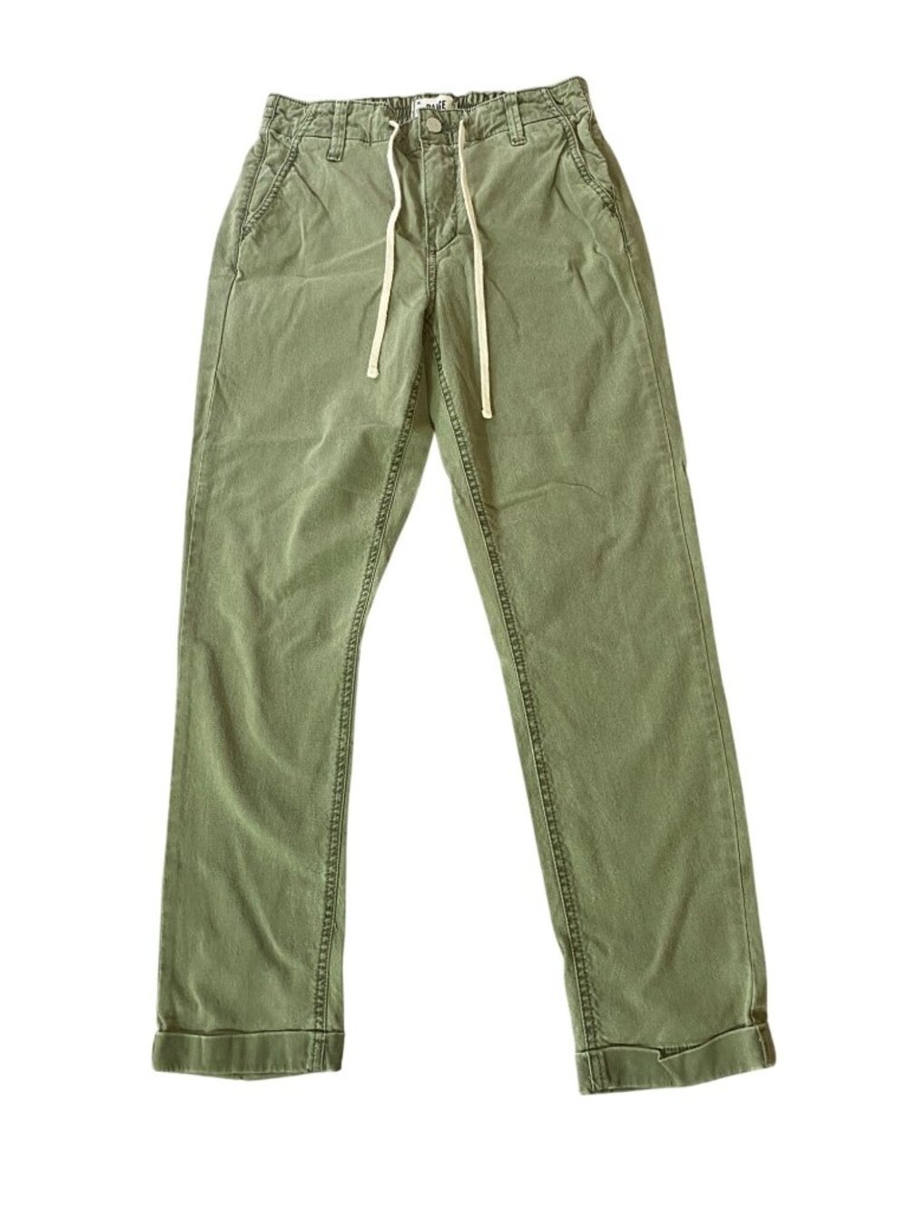 Paige Christy Green Drawstring Pants Relaxed Fit Elastic Waist Size 25